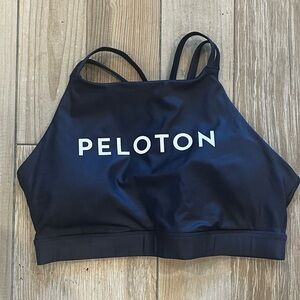 Cadent High Neck Cire Strappy Elevate Bra - Peloton - Navy Blue